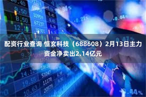配资行业查询 恒玄科技（688608）2月13日主力资金净卖出2.14亿元