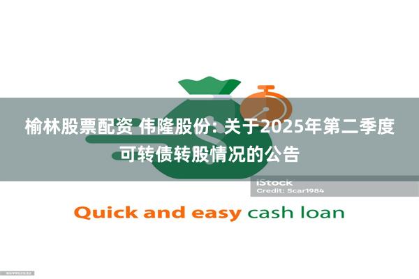 榆林股票配资 伟隆股份: 关于2025年第二季度可转债转股情况的公告