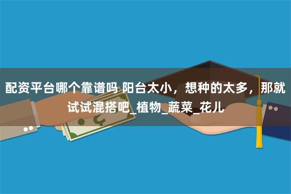 配资平台哪个靠谱吗 阳台太小，想种的太多，那就试试混搭吧_植物_蔬菜_花儿