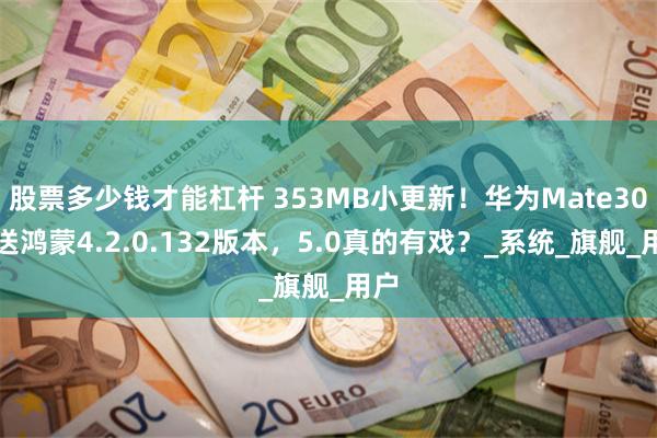 股票多少钱才能杠杆 353MB小更新！华为Mate30推送鸿蒙4.2.0.132版本，5.0真的有戏？_系统_旗舰_用户