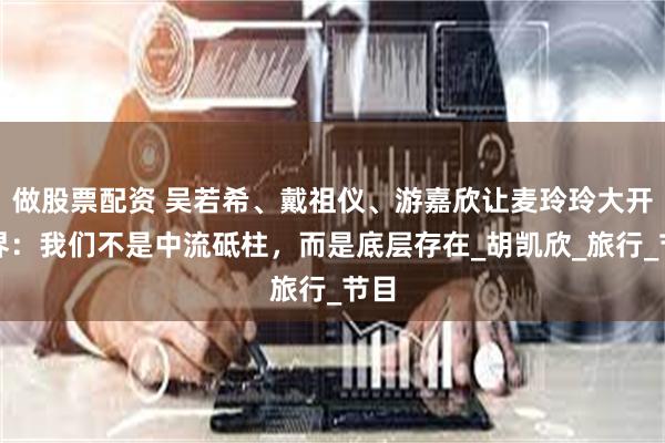 做股票配资 吴若希、戴祖仪、游嘉欣让麦玲玲大开眼界：我们不是中流砥柱，而是底层存在_胡凯欣_旅行_节目