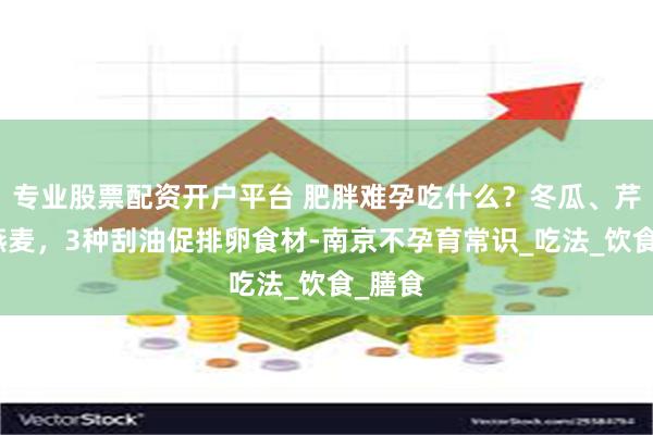专业股票配资开户平台 肥胖难孕吃什么？冬瓜、芹菜、燕麦，3种刮油促排卵食材-南京不孕育常识_吃法_饮食_膳食