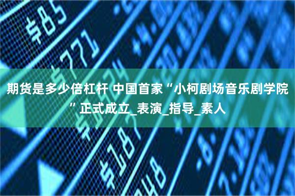 期货是多少倍杠杆 中国首家“小柯剧场音乐剧学院”正式成立_表演_指导_素人