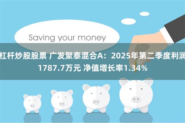 杠杆炒股股票 广发聚泰混合A：2025年第二季度利润1787.7万元 净值增长率1.34%