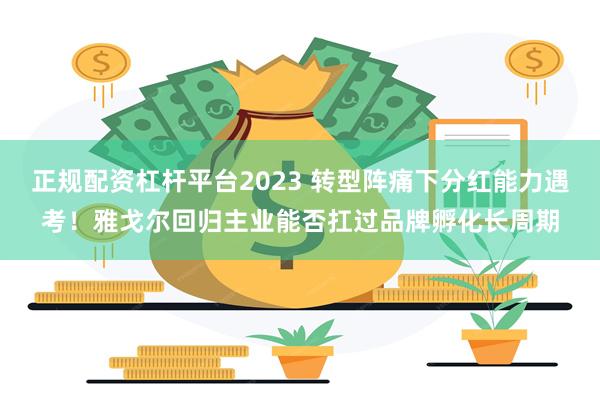 正规配资杠杆平台2023 转型阵痛下分红能力遇考!雅戈尔回归主业能否扛过品牌孵化长周期